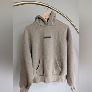 Fear of God Essentials Metallic Classic Hoodie In Homestead Heather